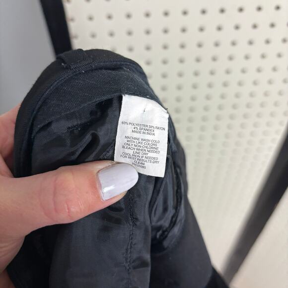 Express Editor Black Flare Leg Dress Pants Workwear Classic 2S - Picture 7 of 8